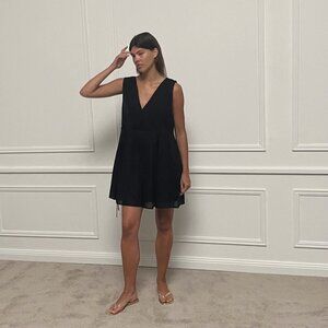 deiji studios wrap tie dress size L